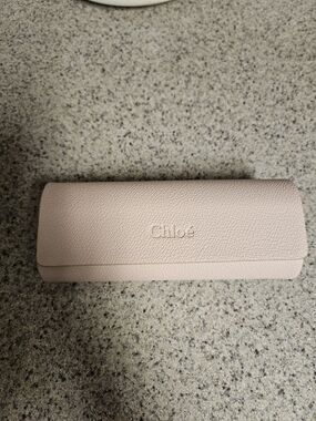Chloé Blush Pink Textured Sunglasses Case